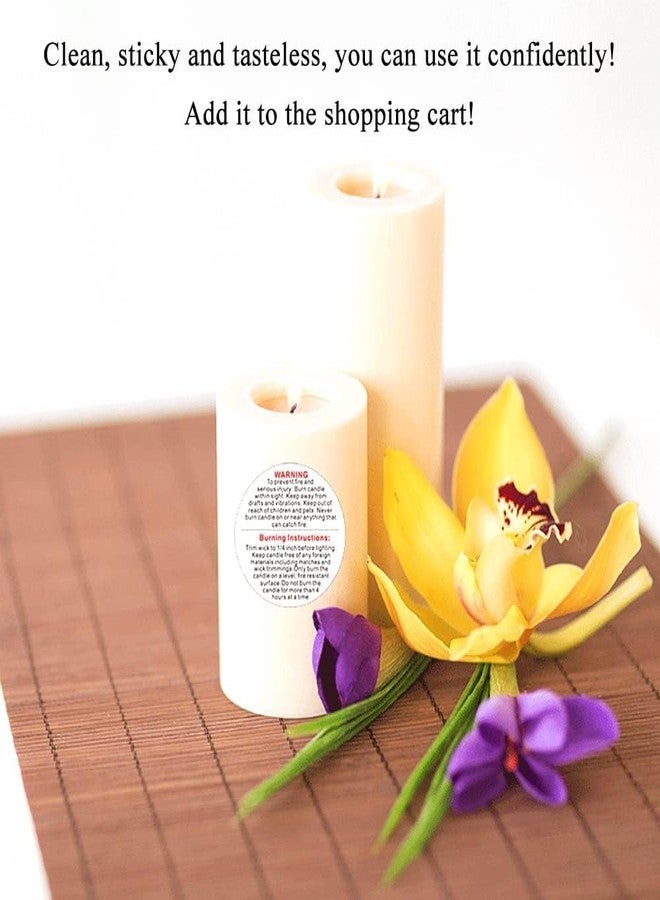 FirstTry Candle Warning Stickers I White Circular Safety Sticker I Waterproof, Easy to Peel I Round Label for Candle Making DIY Candle Jars Container and Tins - 500 Pcs (1 Inch) - Image 4